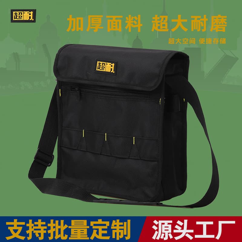 Super Durable Large Multifunctional Oxford Cloth Tool Bag, Canvas Single Shoulder Toolbox for Air Conditioner After-Sales and Electrician Maintenance