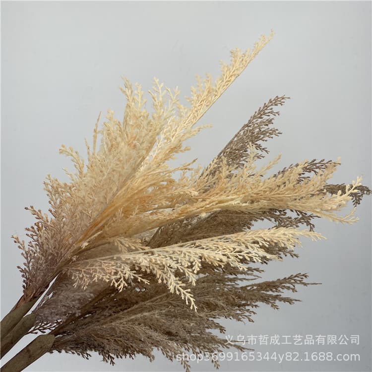 Brown-themed Wedding Reed Flowers, Artificial Soapberry Flowers for Background Walls and Arches