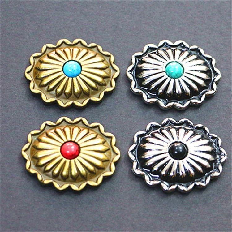 Wholesale 35*29mm Oval Purse Buckle Turquoise Antique White DIY Decorative Buckle Wallet Vintage Japanese Buckle Direct Sales