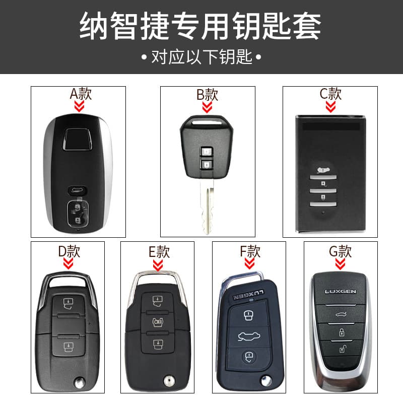 Car Anti-Static Accessories Nankejie Key Case U6 Suitable For Nankejie 5/S5/U7/MPV Car Key Modification Specialized For Automobile