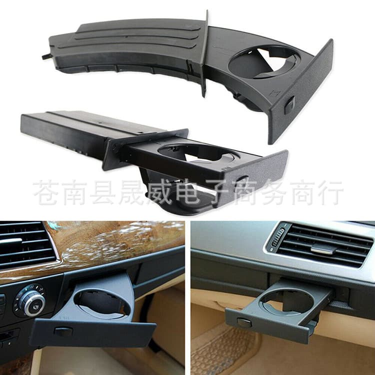 For BMW 5 Series E60 Cup Holder Black 51459125622 Left 51459125626 Right