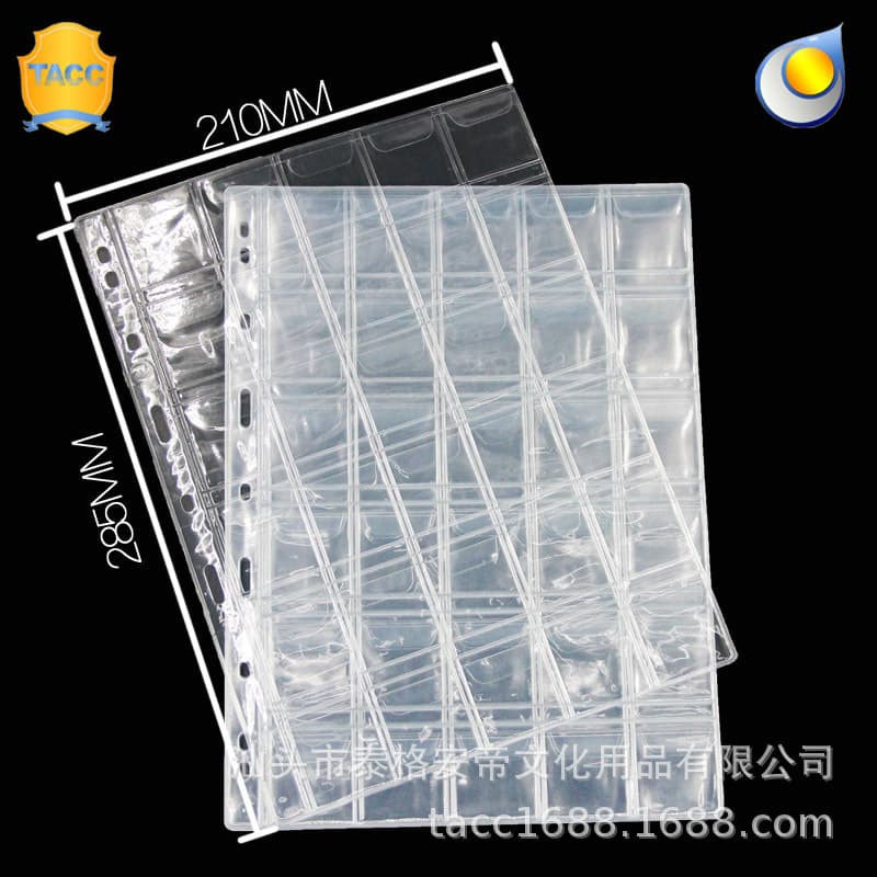 TACC Zodiac Commemorative Coin Direct Insert Inner Page, 30-Grid Inner Page, Coin Inner Page Coin Album, Currency Inner Page