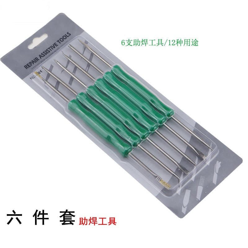 Flux 6-Piece Set Circuit Board Welding Repair Flux Welding Auxiliary Tool Kit 12 Uses Functions Disassembly Stick
