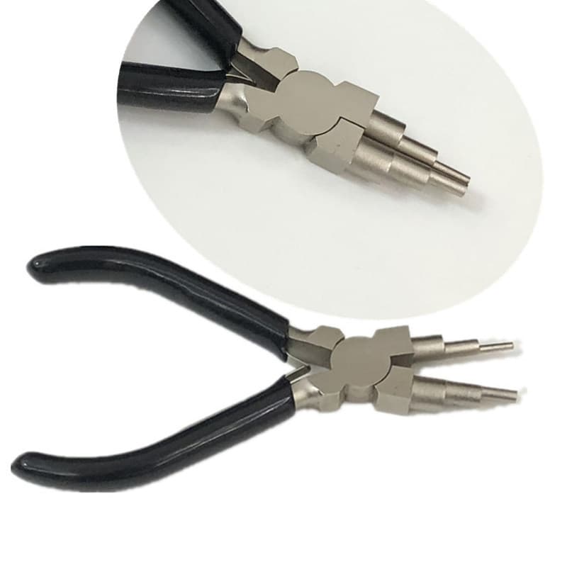 5.5-inch Multi-functional Round Nose Jewelry Pliers 6-Section Round Nose Pliers U-Shaped Pliers DIY Gold-Plated Wire Wrapping Pliers Wire Wrapping Tool