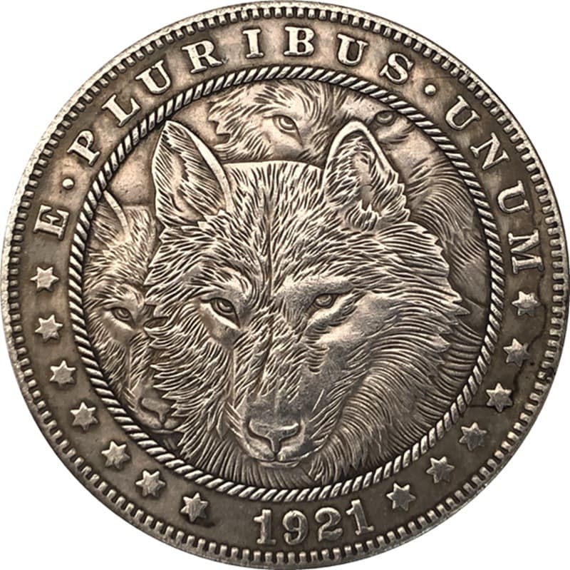 Wholesale 38MM Antique Silver Coin US Morgan Hobo Coin 1921D Craft #99