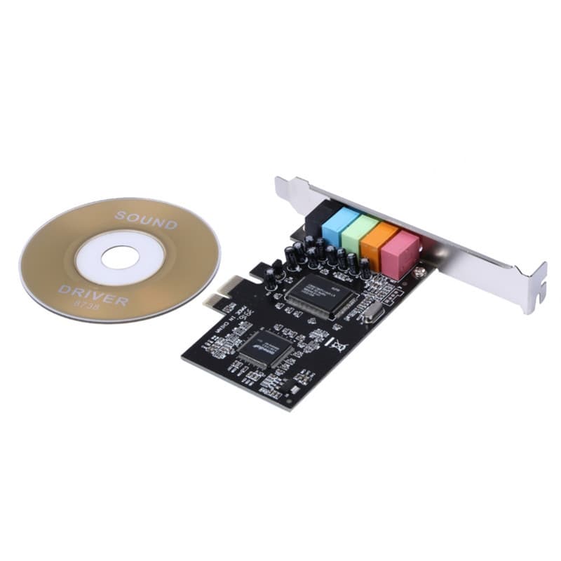 DIEWU PCIE Sound Card 6-Channel Sound Card CMI8738 Chip PCI-E 5.1 Stereo Sound Effect Audio Card