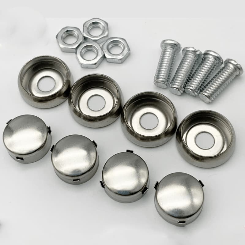 Universal Screw for Automotive Mounting - Clip-on Nuts & Caps - Stainless Steel