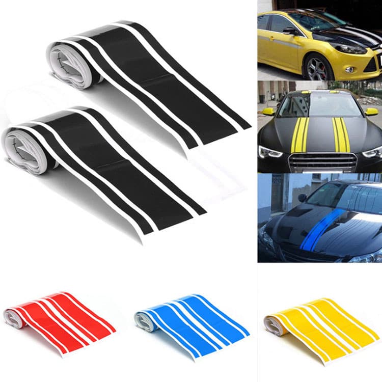 Hot Selling Car Hood Decal Striped Vinyl Body Sticker Universal Vehicle Cover Sticker Modified Racing Car