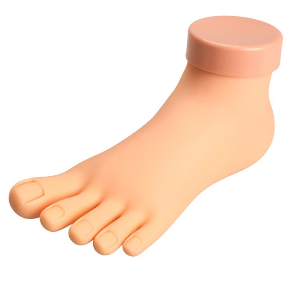 Nail Art Practice Foot, Foot Model for Nail Practice, Display Foot Model, Soft Foot Model