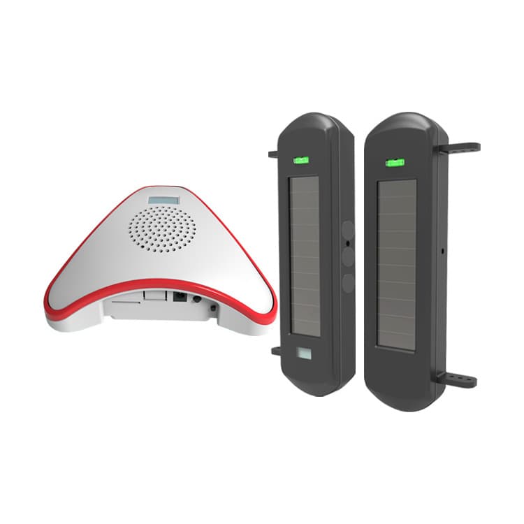 Outdoor Waterproof 3-Beam Solar Powered Wireless Infrared Detection Wall Perimeter Intrusion Anti-Theft Alarm System