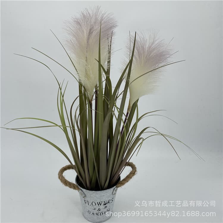 Artificial Reed Grass Clump for Window Displays, Children's Photography, and Model Home Potted Decor