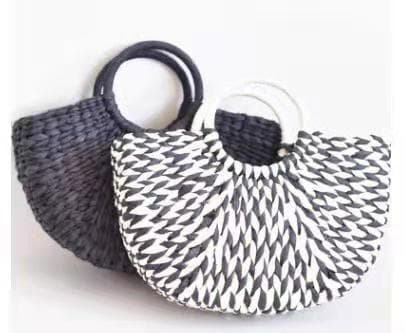 Forest Style Retro Paper Rope Bag, Round Bottom Crescent Bag, Weaving Craft Women's Bag, Fashion Straw Bag, Drop Shipping