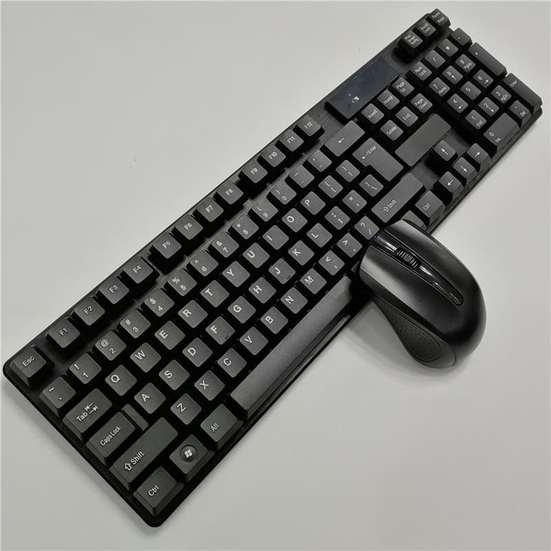 2.4G Wireless Keyboard and Mouse Set with Russian, French, Arabic, Italian, Spanish, German, and Brazilian Layouts