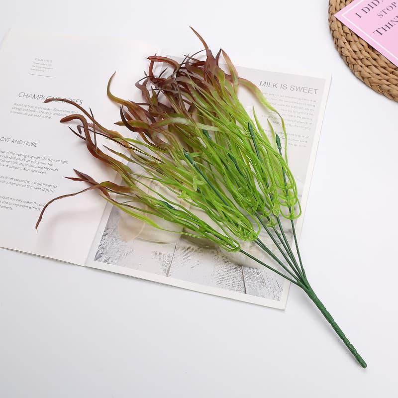 Simulated plant wall green plant background wall decoration materials plastic simulated grass short asparagus grass kelp grass