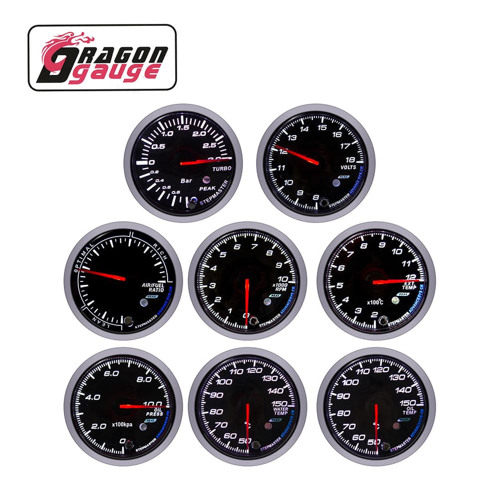 12V automotive modified gauge 60mm modified boost water temperature oil temperature oil pressure voltage air-fuel ratio exhaust temperature gauge