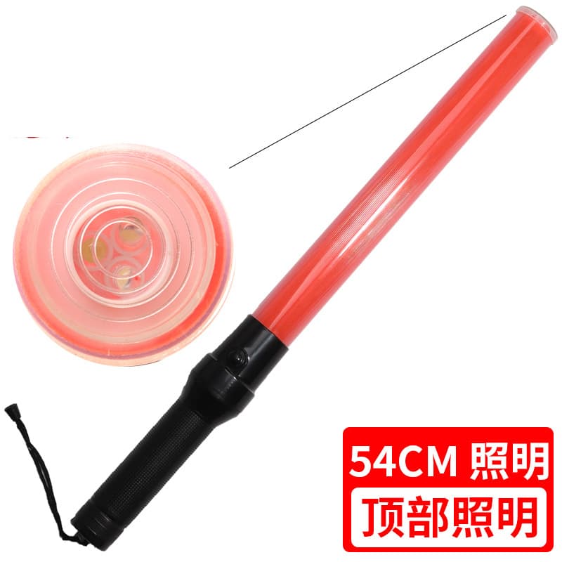 54cm Illuminated LED Traffic Baton Warning Light Lighting Glow Stick Crowd Control Baton Handheld
