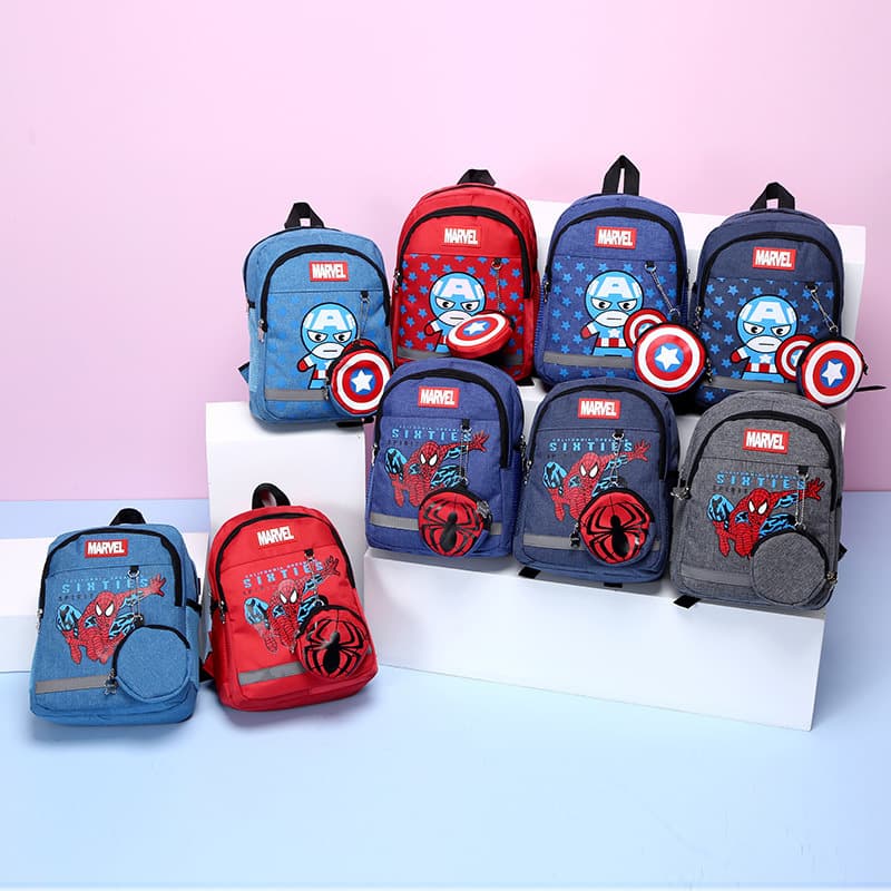 New Korean style children's backpack, cute cartoon design, stylish backpack for boys and girls, trendy kindergarten schoolbag.
