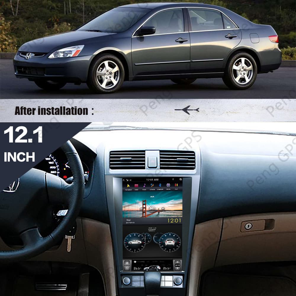 Compatible with Honda Accord 7 2003-2007 Smart Android Car GPS Large Screen Vertical Navigation