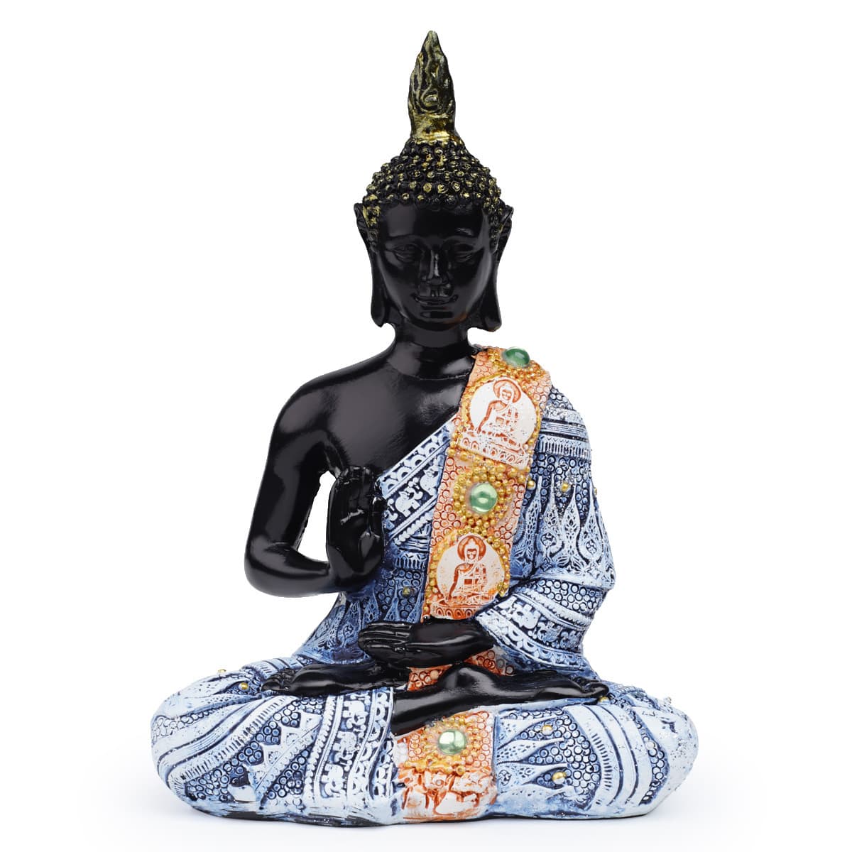 Southeast Asian Blue Antique-style Buddha Statue Wholesale Resin Craft Amazon Creative Gift Home Decor Ornament