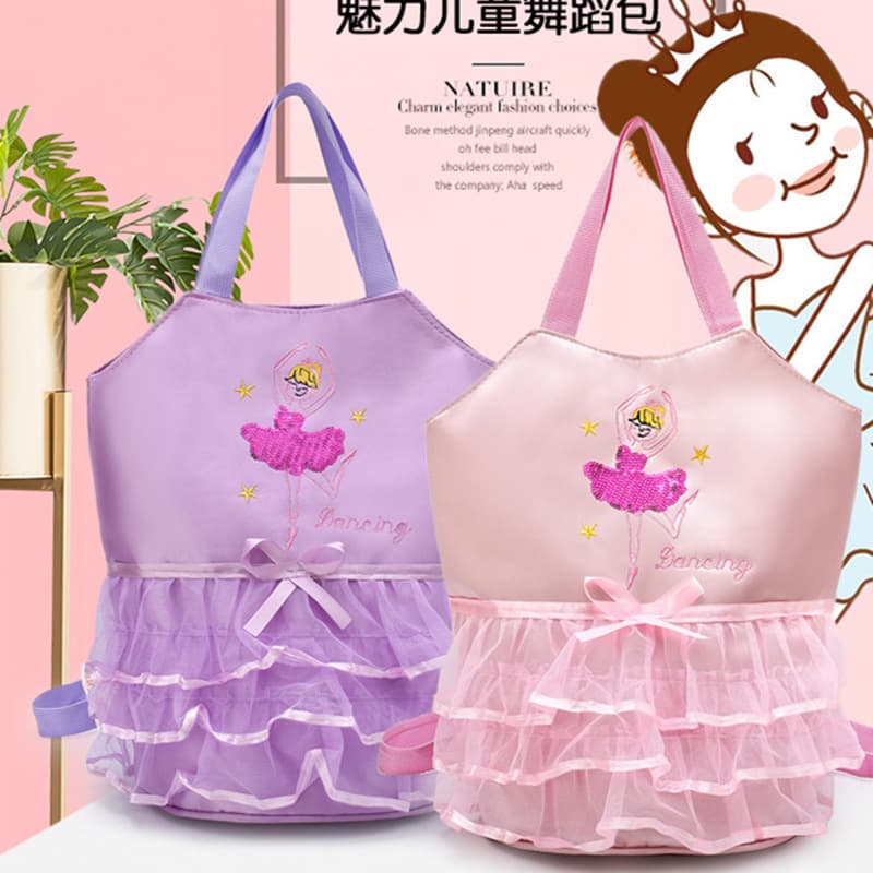 Dance Princess Backpack Children's Dual Shoulder Dance Backpack Latin Ballet Bookbag Customizable Girls' Dancing Bag