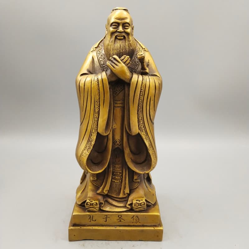 Wholesale old bronze statue of Confucius, antique brass, Confucius statue ornaments, study ornaments, Confucius sage