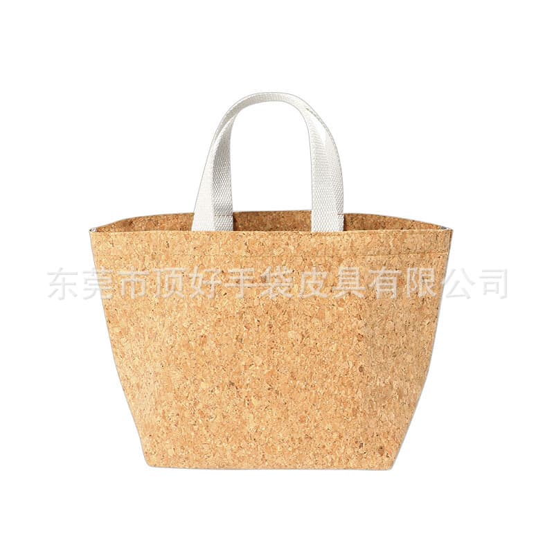 European and American Vintage Cork Lunch Bag, Eco-friendly Waterproof Cork Insulated Bag, Customizable Foil Cold Bag