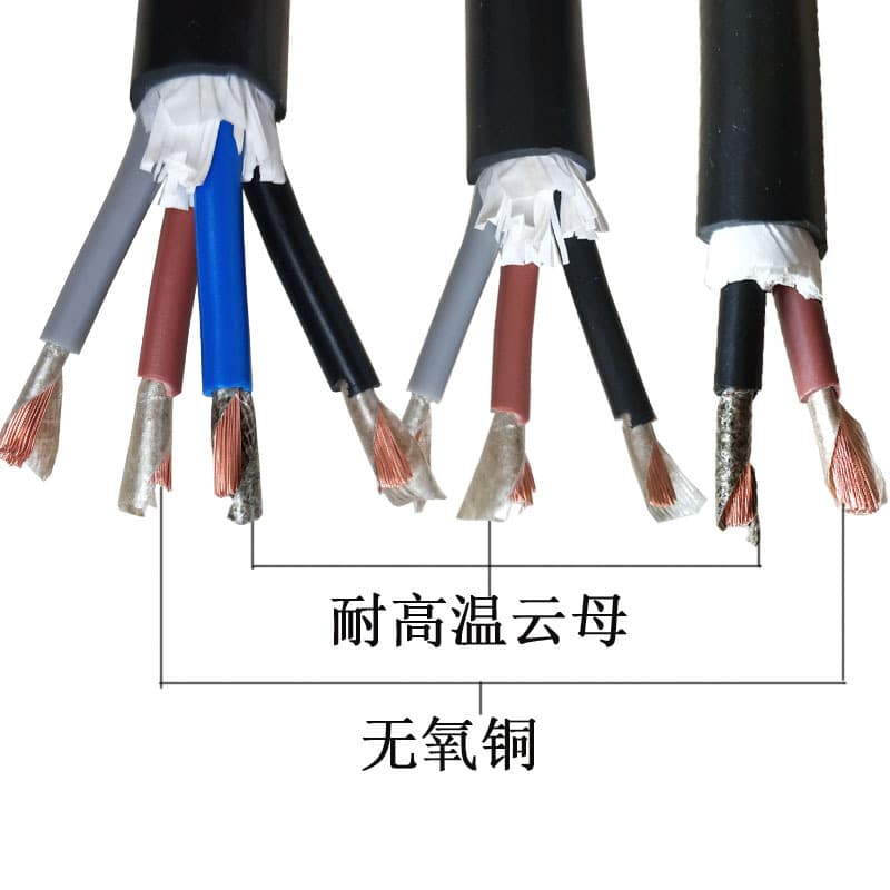Copper power cable 4/5/6 core NH-RVV 2.5/1.5/1 square wire flexible sheath cable fire-resistant zcn-kvvr