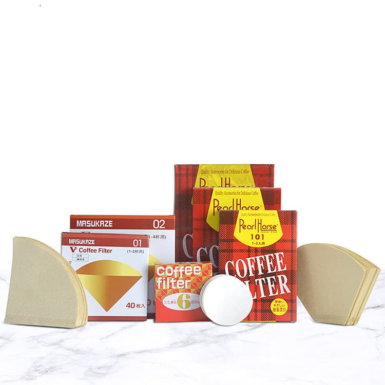 Wholesale Direct Pure Wood Pulp Cone 101 Coffee Filter Paper V01 V02 102 Moka Pot, Cold Drip Filter Paper 103