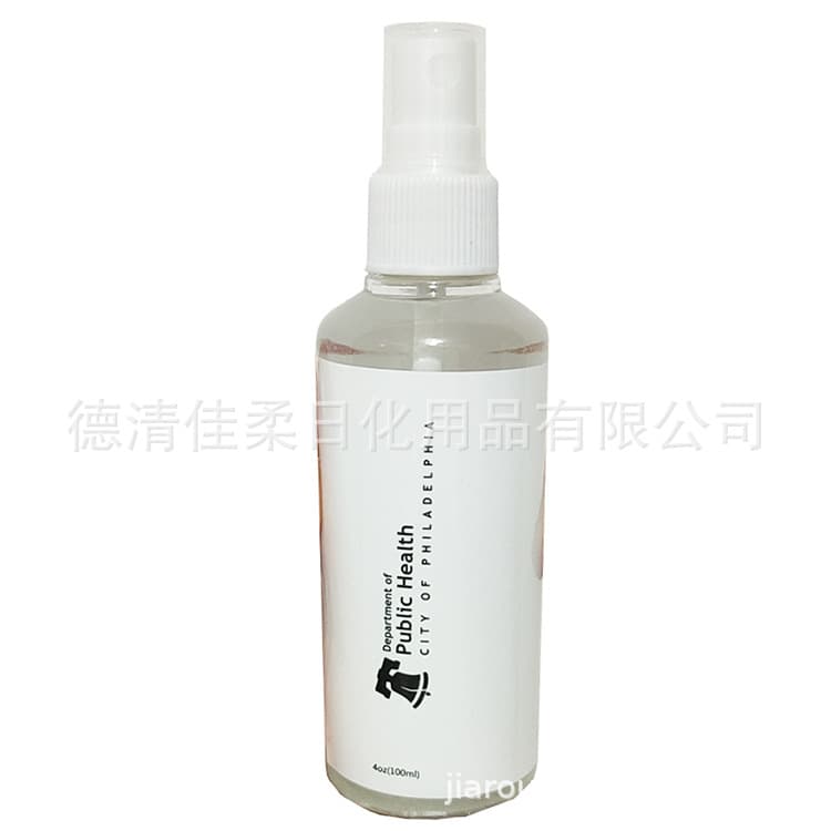 Factory Direct Export 60/100ml Transparent PET Portable No-Rinse Hand Sanitizer Spray, Travel Refill Bottles in Stock