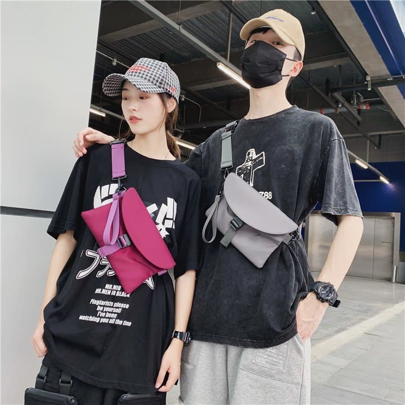 Women's Bag Hip Hop Mini Crossbody Bag Men Shoulder Bag Street Style Chest Bag Simple Small Hanging Bag Crossbody Club Bag Custom