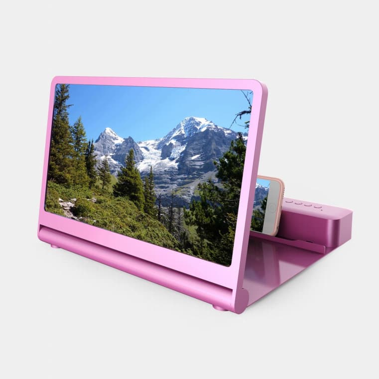 12-inch Screen Magnifier Foldable Large Screen Bluetooth Speaker Phone HD Magnifying Glass Speaker Ultra-clear