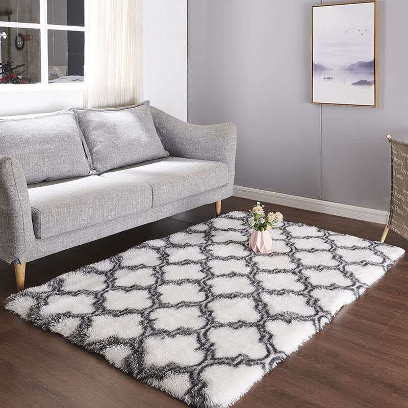 Simple Gradient Tie Dye Carpet Floor Mat Long Hair Comfortable Bedside Blanket Home Cushion Sofa Cushion Bay Window Cushion Customized