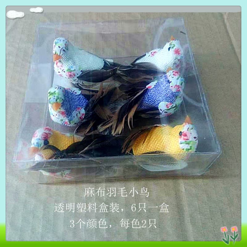 Beautiful Fabric Feather Simulation Bird Linen Bird Home Decoration Export Surplus Low Price High Cost Performance
