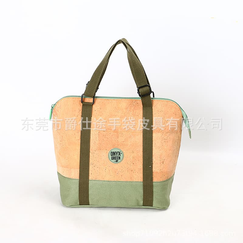 Korean Style Minimalist Real Wood Insulated Bags, Creative Aluminum Foil Freshness Pouches, Patchwork Handheld Lunch Carriers