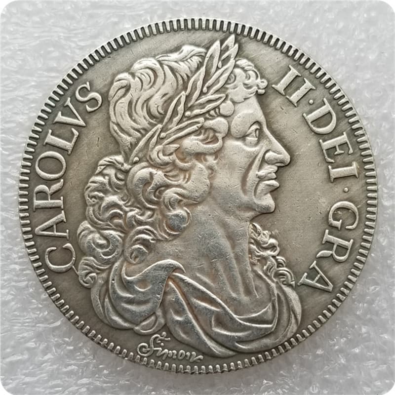 Antique-style British 1663 Silver Dollar Commemorative Coin #2723