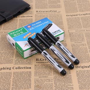 Haijia 2004 Black Oil-Based Marker, Express Logistics Broad Tip Marker, Outlining Pen, Red Blue Marking Sign Pen, Marker Pen