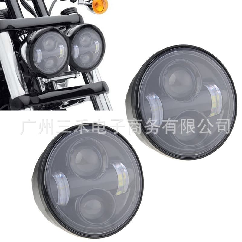 Compatible with Harley Davidson 5-inch Fat Boy Headlight / High and Low Beam Multi-function LED Driving Light