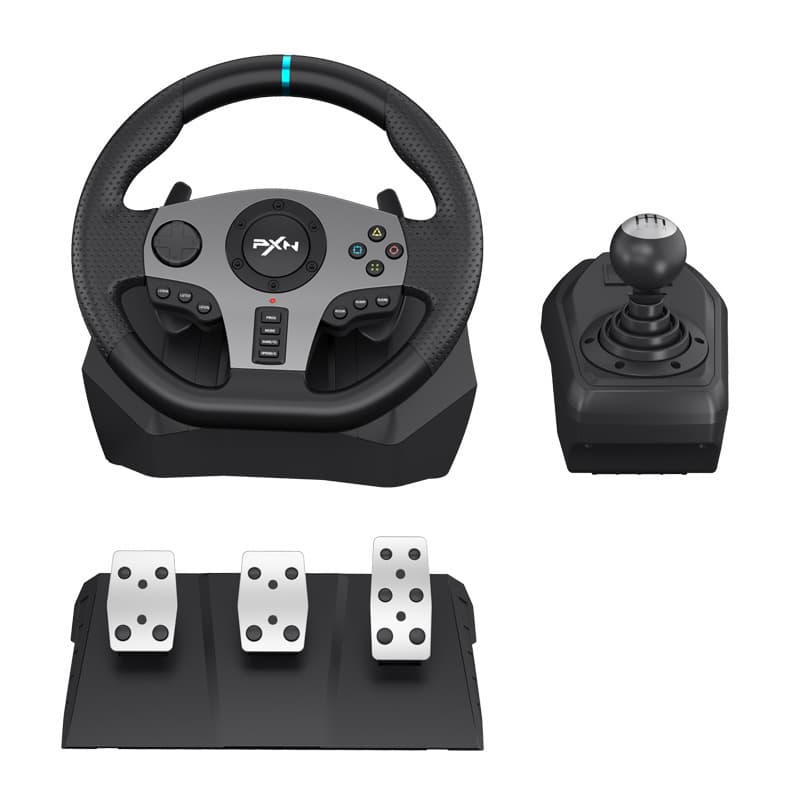PXN-V9 Racing Game Steering Wheel Compatible with PC/PS3/PS4/Xbox One/Switch 900 Degrees