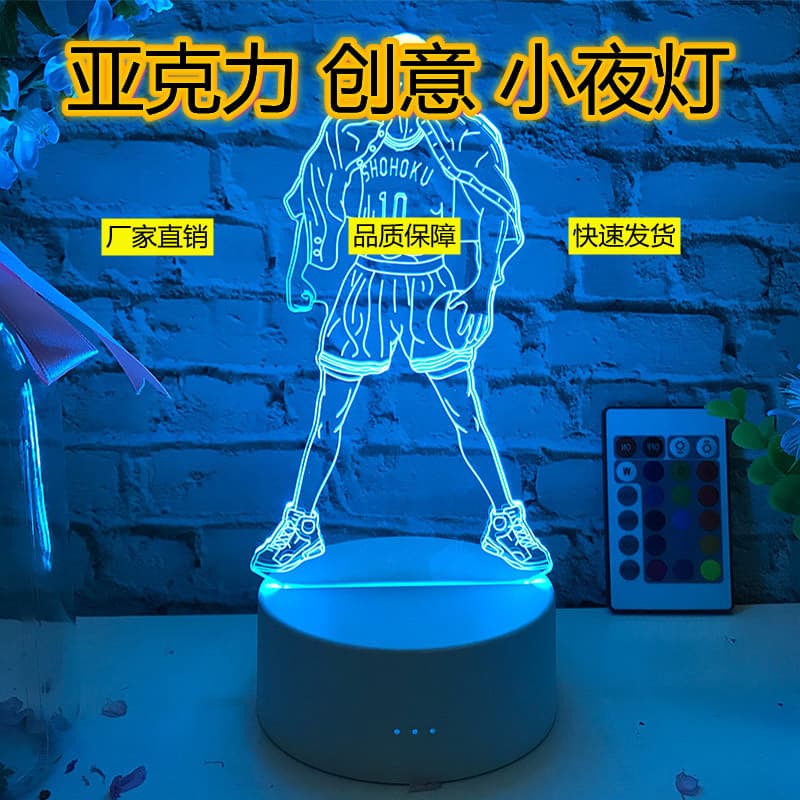 Shenzhen Surroundings Slam Dunk Acrylic Creative Night Light Cartoon Anime Standee Customizable