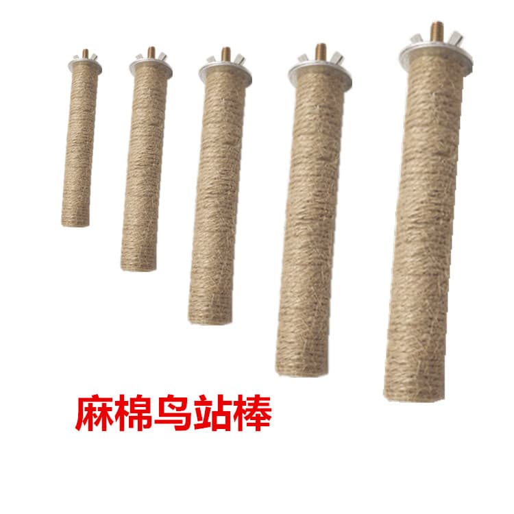 Factory Direct Bird Perch Stand Sisal Rope Perch Stick Bird Toy Stand Rod Cage Accessories Parrot Warm Perch