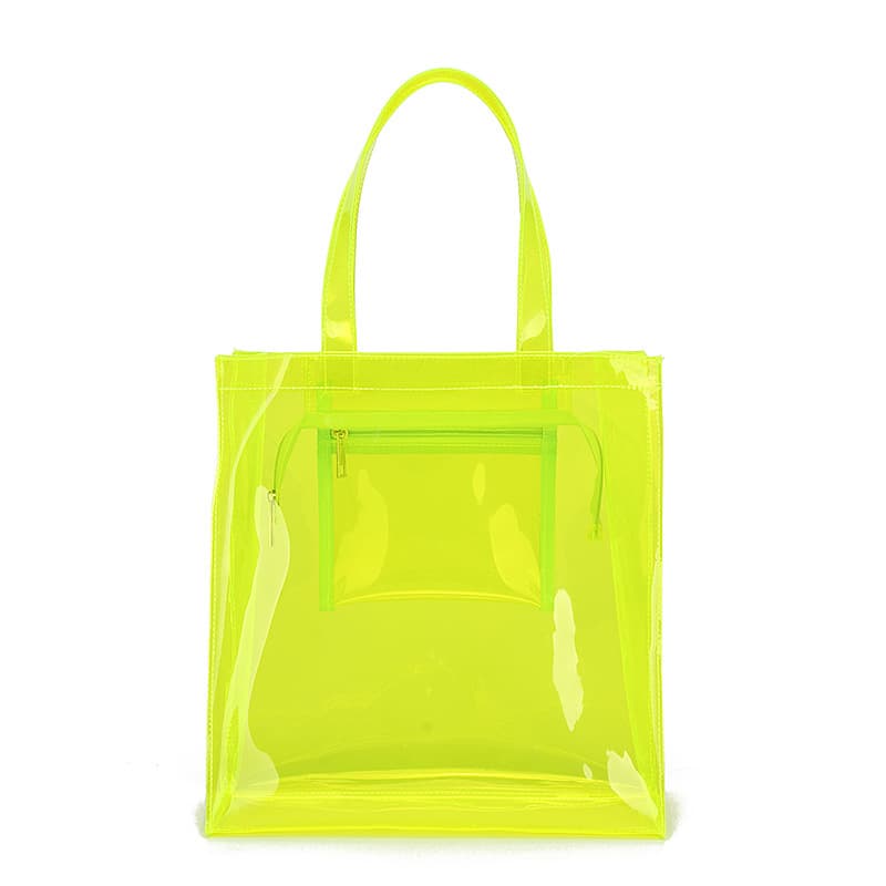 Factory Direct High-End Transparent Bag 80G PVC Tote, Fashion Versatile Jelly Shoulder Bag Custom LOGO