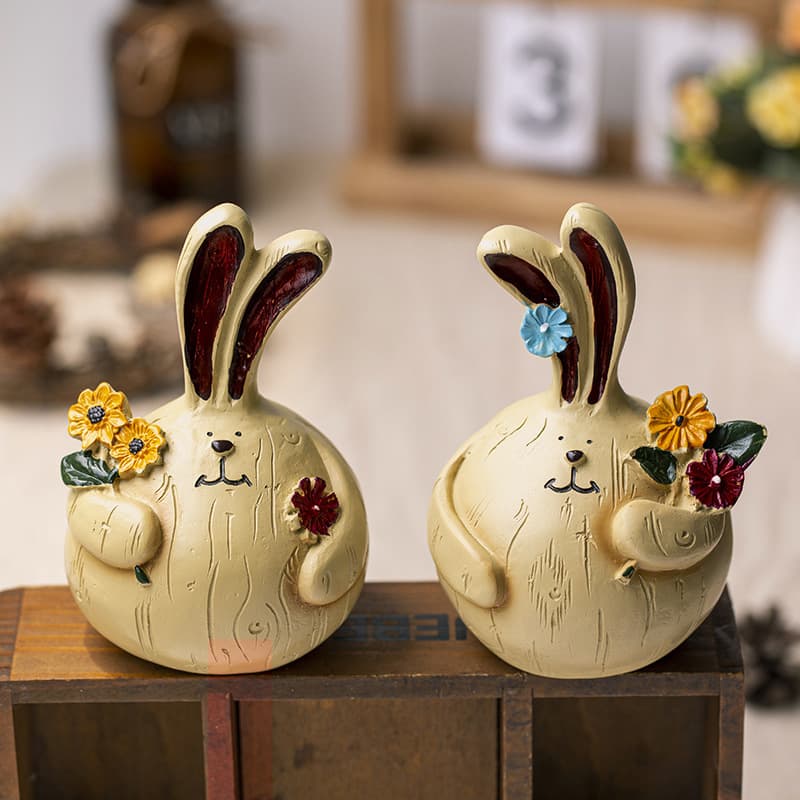 New Little Garlic Rabbit Festival Gift Resin Country Doll Factory Direct Home Decoration Resin Craft