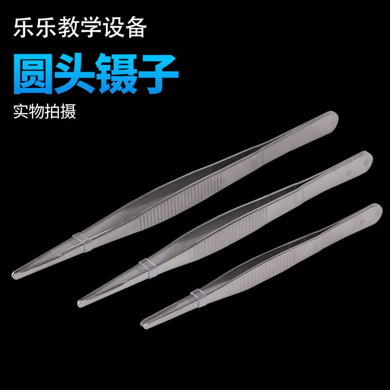 Round head tweezers, laboratory tweezers, physical chemistry laboratory tweezers teaching instruments