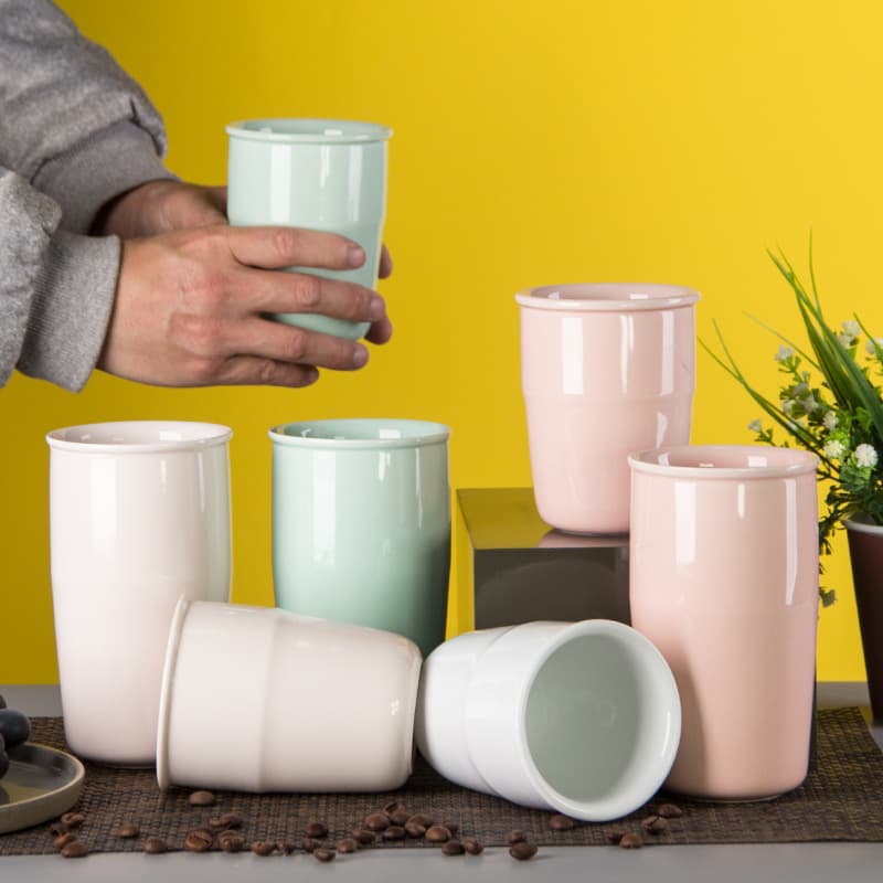 Anti-scald Double Wall Porcelain Coffee Mug