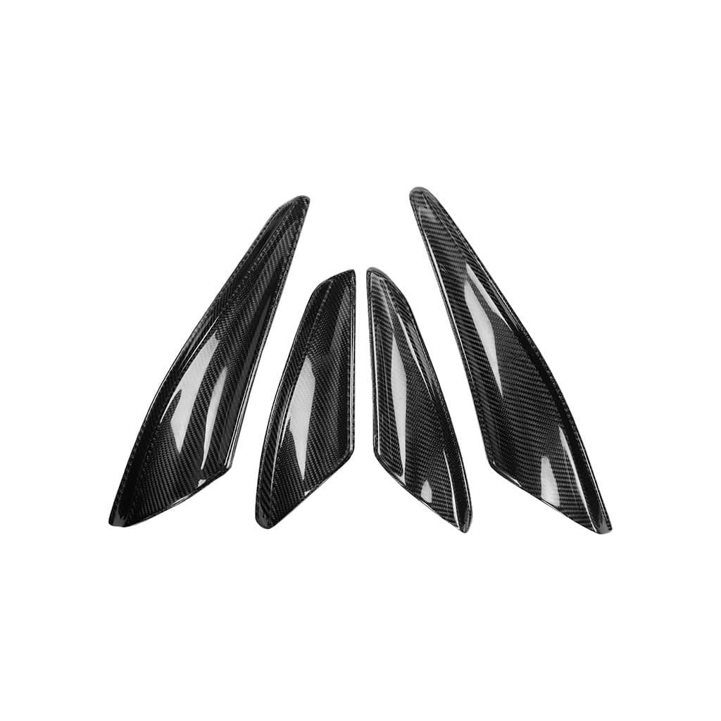 Suitable for Mitsubishi Lancer EVO X 10 real carbon fiber front bumper spoiler air knife four-piece set car modification accessories