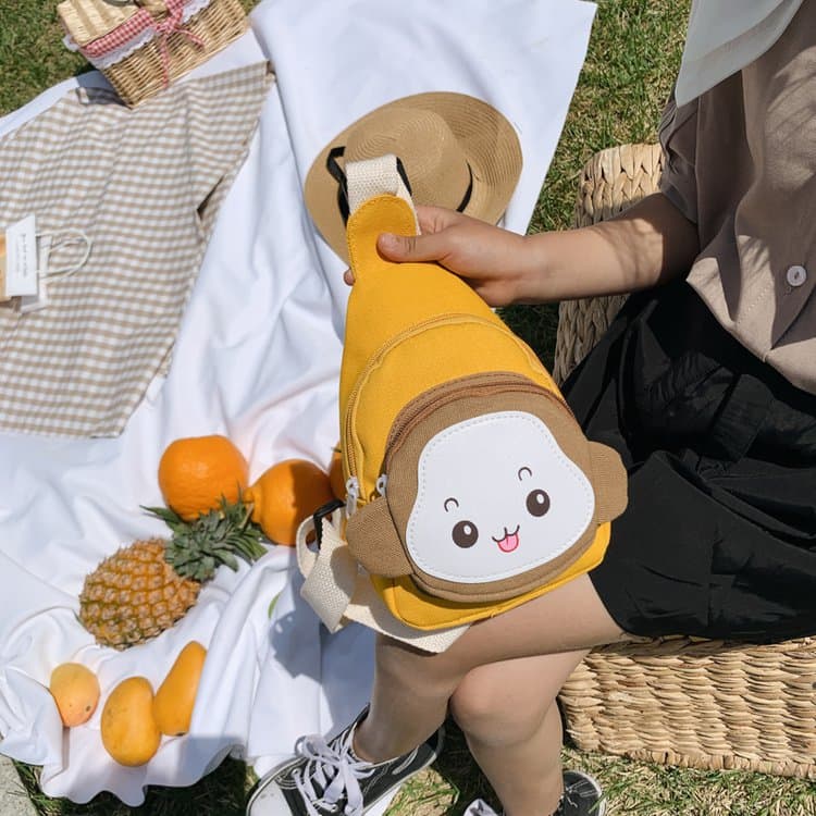 2025 New Children's Bag - Cute Monkey Cartoon Crossbody Chest Bag for Boys and Girls - A Must-Have for Trendy Kids