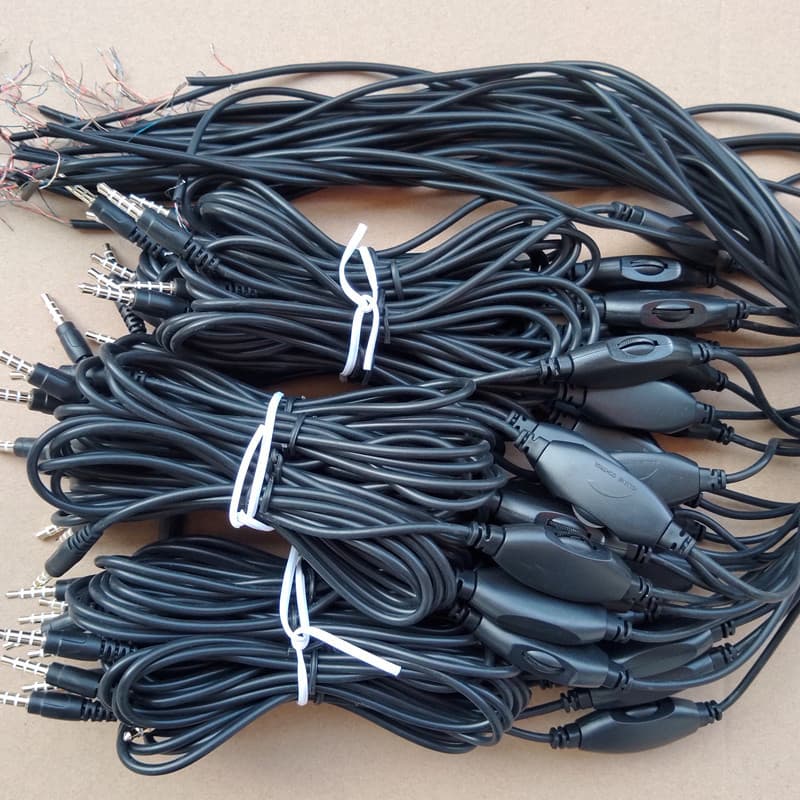 Aux audio cable 3.5mm head-mounted mobile phone computer speaker audio extension cable tuning semi-finished wire customization