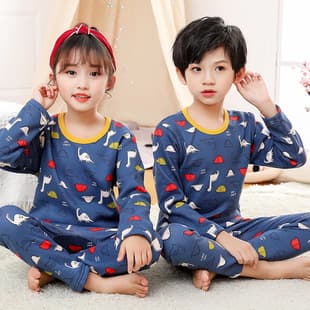 Children's Thermal Underwear Set Boys Girls Comfortable Velvet Autumn Winter Long Johns Thickened Warm Suit