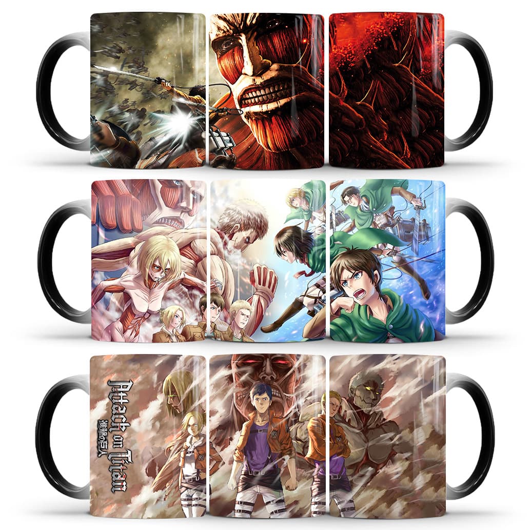 Attack on Titan Color-Changing Ceramic Mug Heat-Sensitive Coffee Cup Wholesale