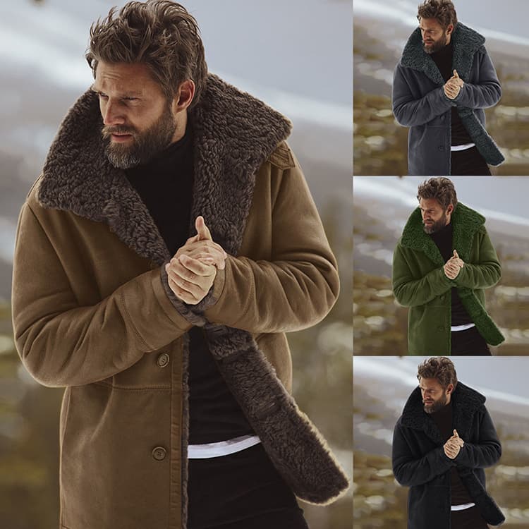 Autumn/Winter New Arrival Fur & Leather Men's Coat Amazon Mid-Length Export Wholesale eBay Cardigan In Stock